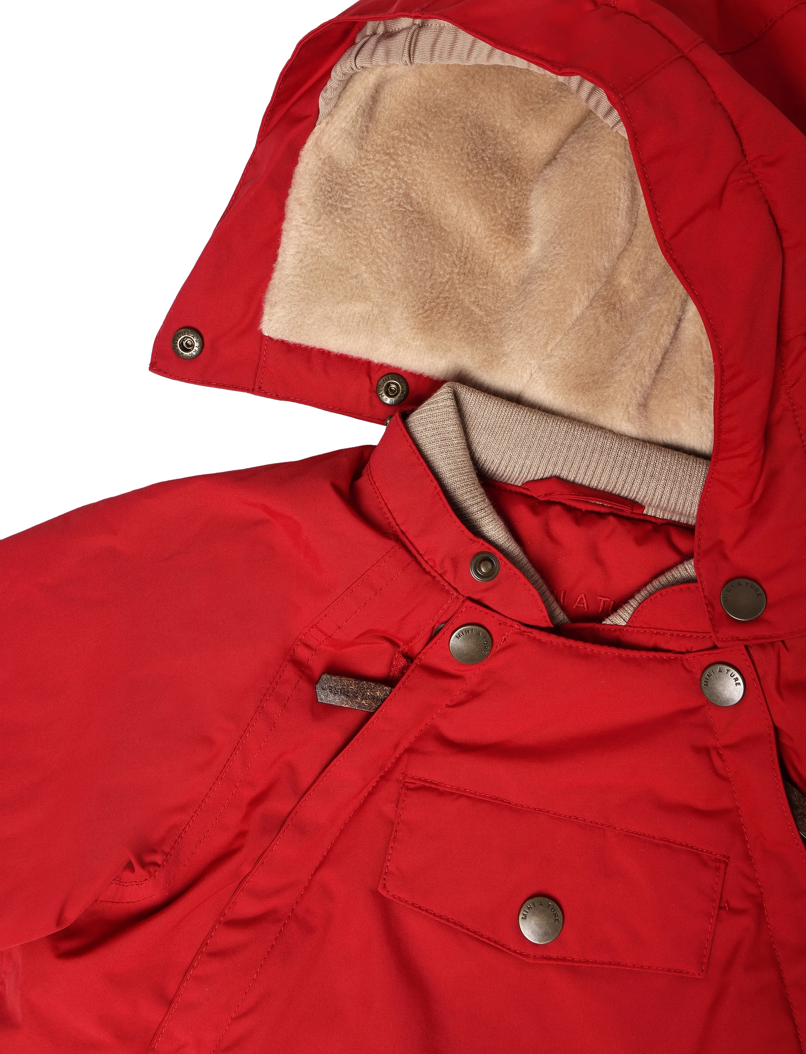 MINI A TURE - MATWISTI fleece lined snowsuit. GRS - shop efter alder - chili pepper - 3