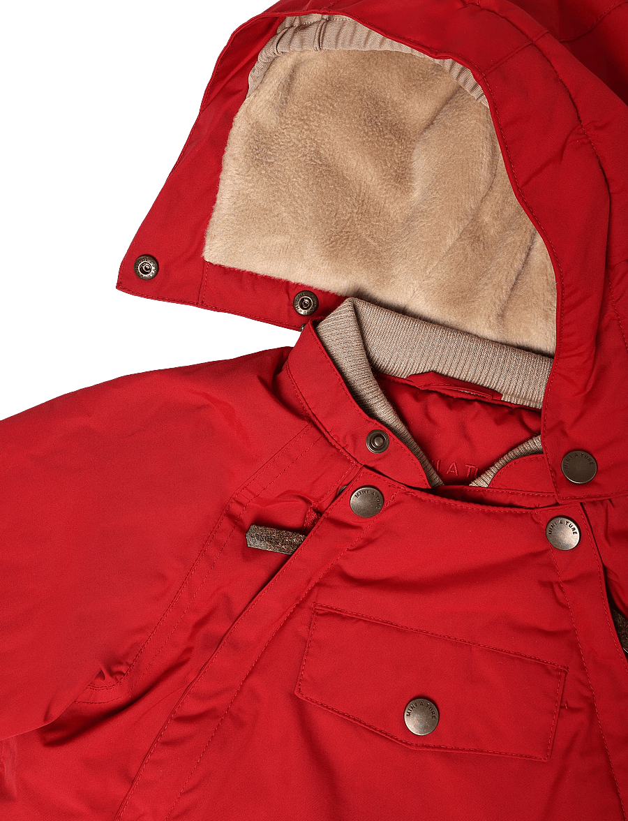 MINI A TURE - MATWISTI fleece lined snowsuit. GRS - shop efter alder - chili pepper - 3