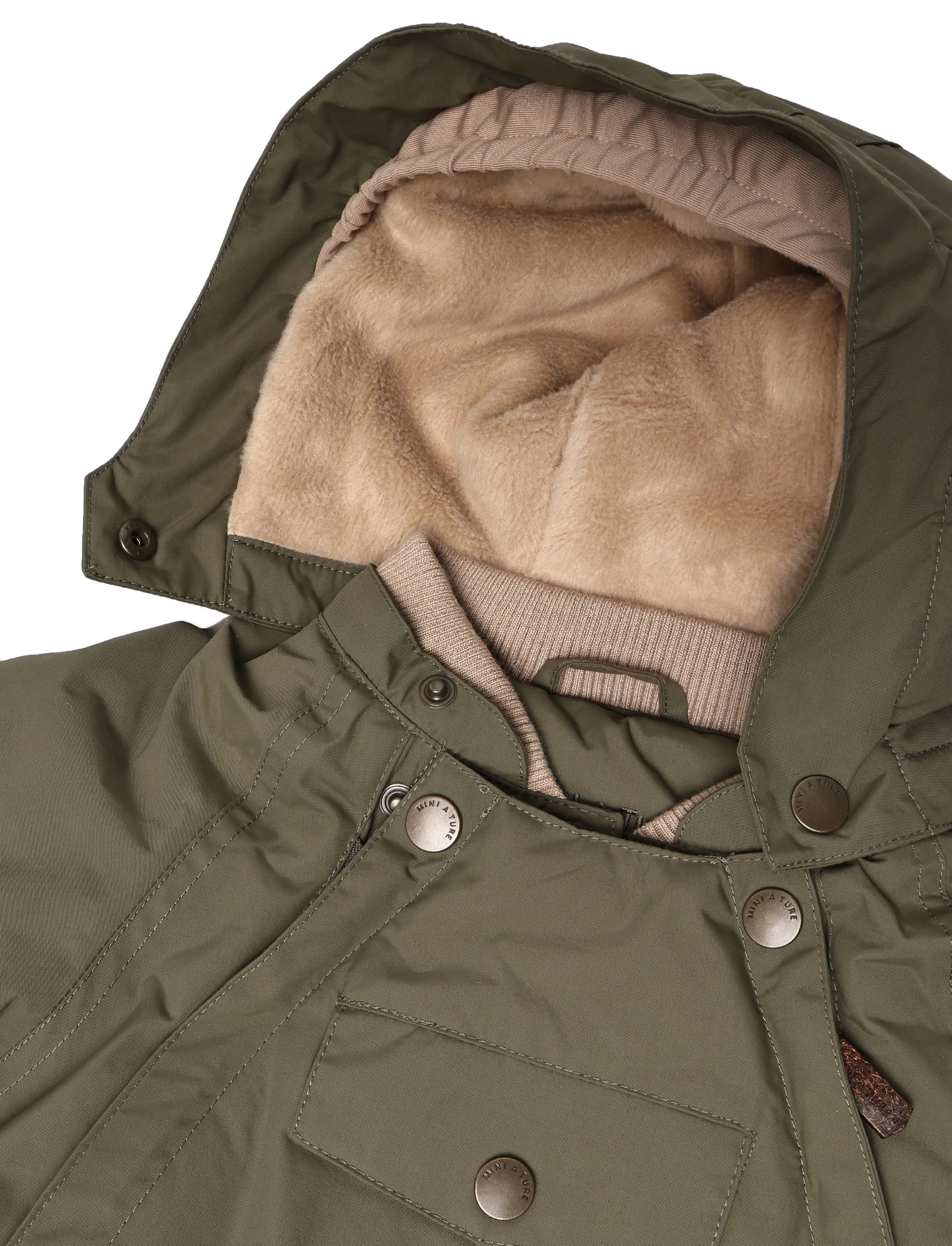 MINI A TURE - MATWISTI fleece lined snowsuit. GRS - vinteroveraller - kalamata green - 3