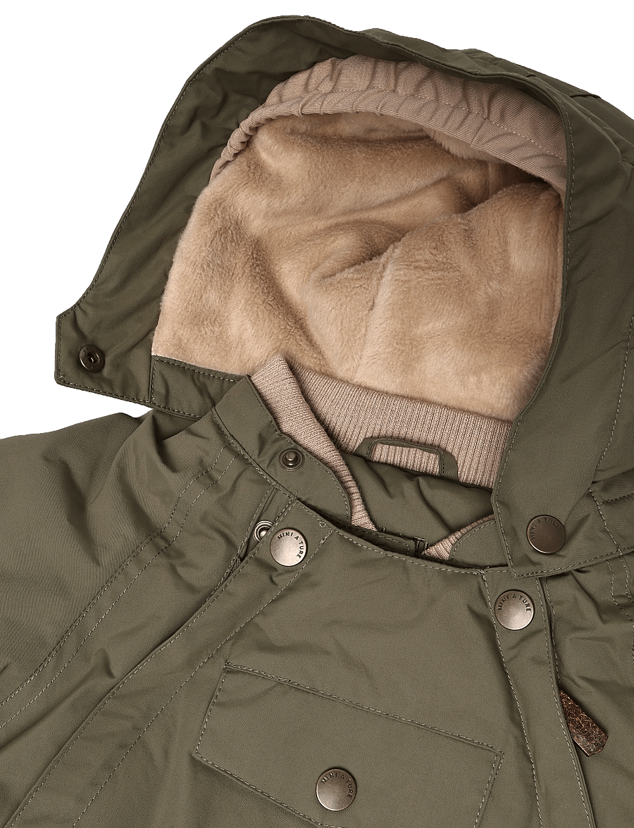 MINI A TURE - MATWISTI fleece lined snowsuit. GRS - vinteroveraller - kalamata green - 3
