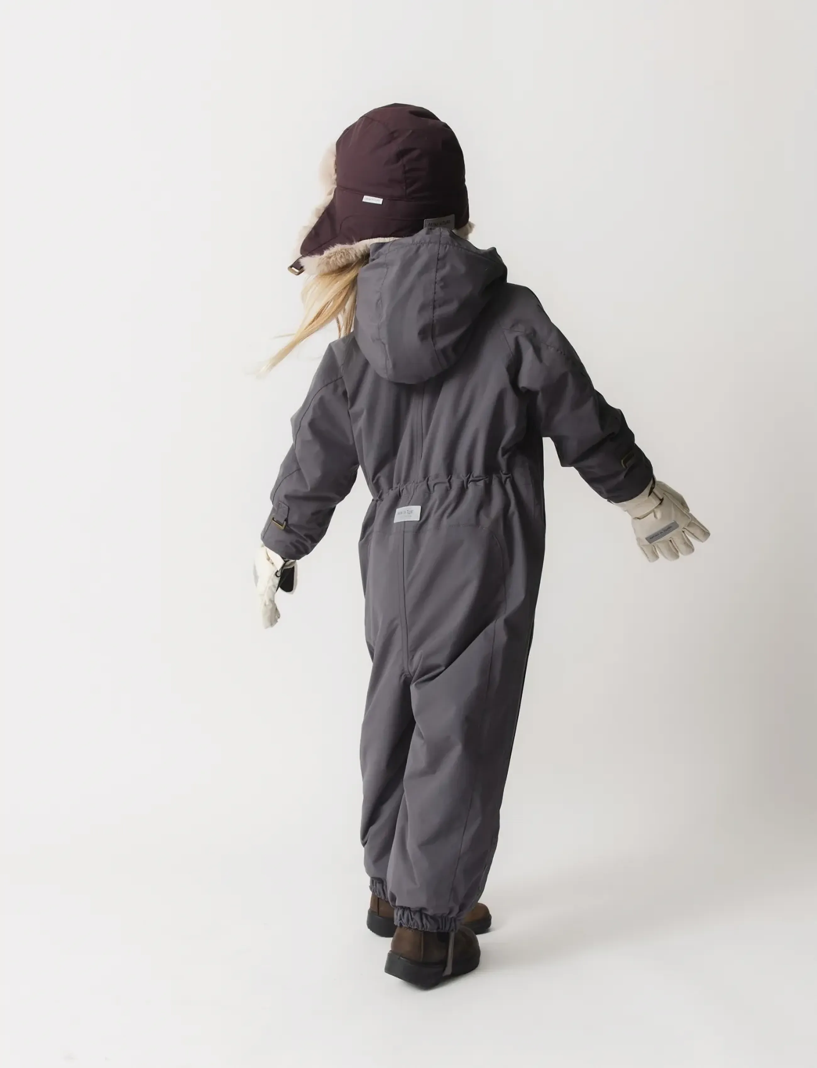MINI A TURE - MATWISTI fleece lined snowsuit. GRS - vinteroveraller - plum kitten - 4