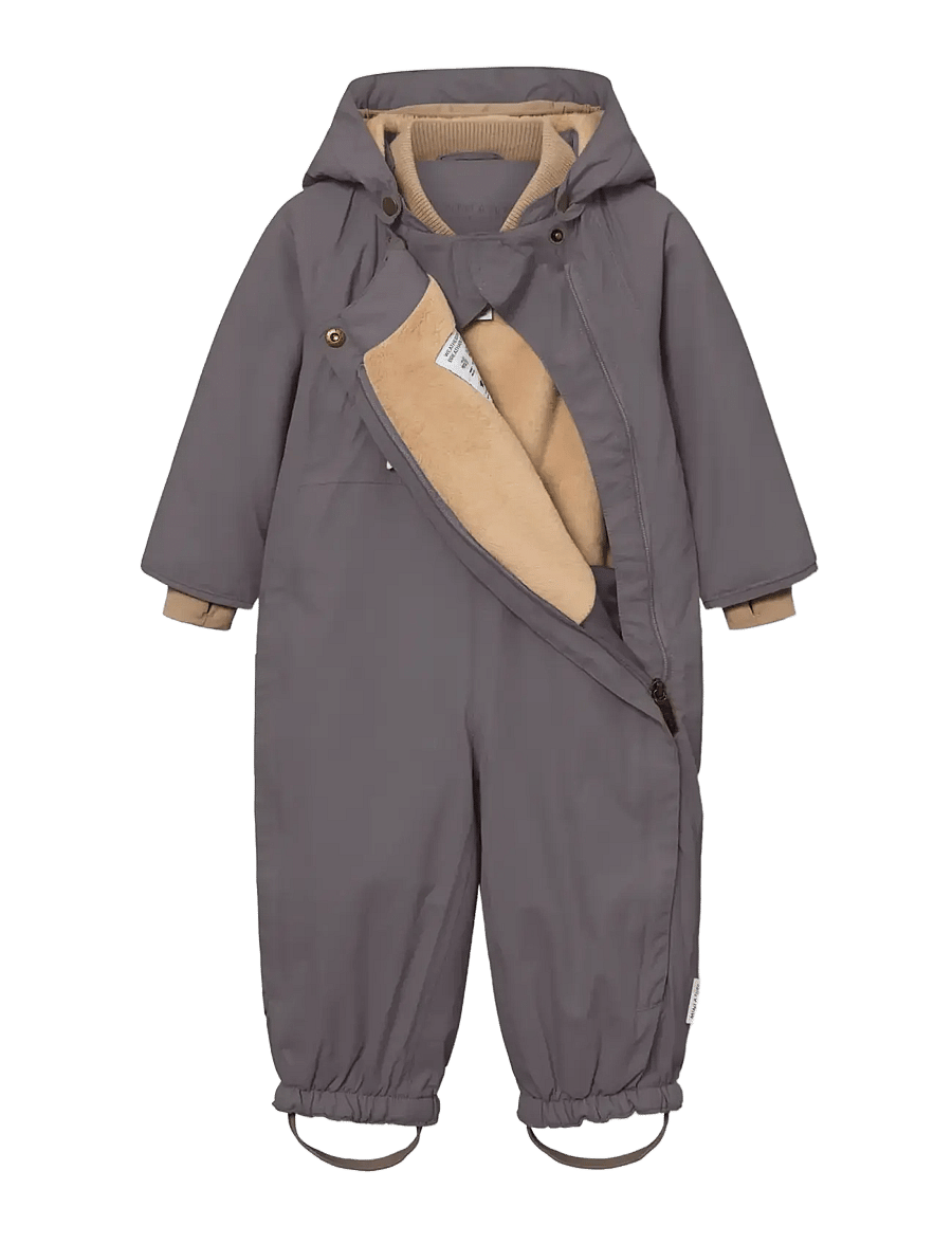 MINI A TURE - MATWISTI fleece lined snowsuit. GRS - vinteroveraller - plum kitten - 3