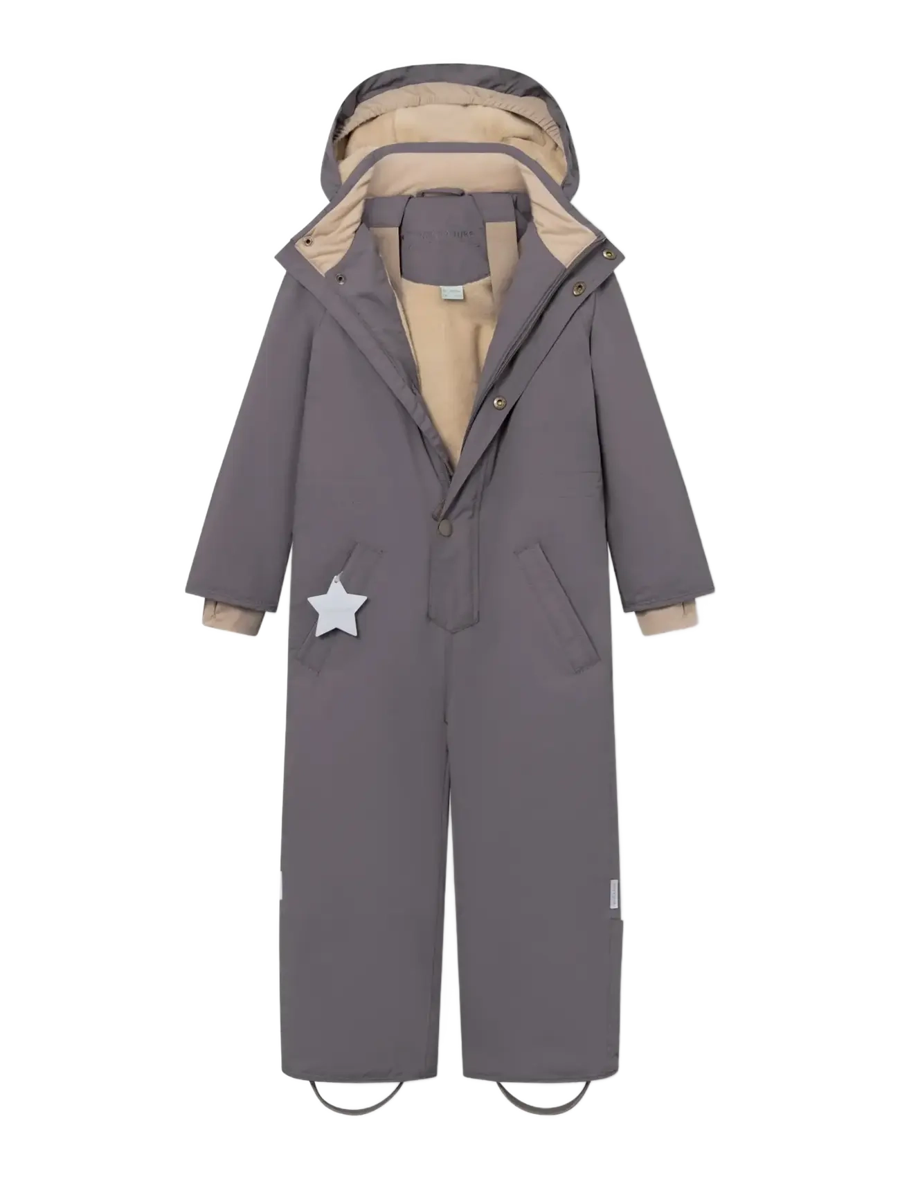 MINI A TURE - MATWANNI fleece lined snowsuit. GRS - vinteroveraller - plum kitten - 3
