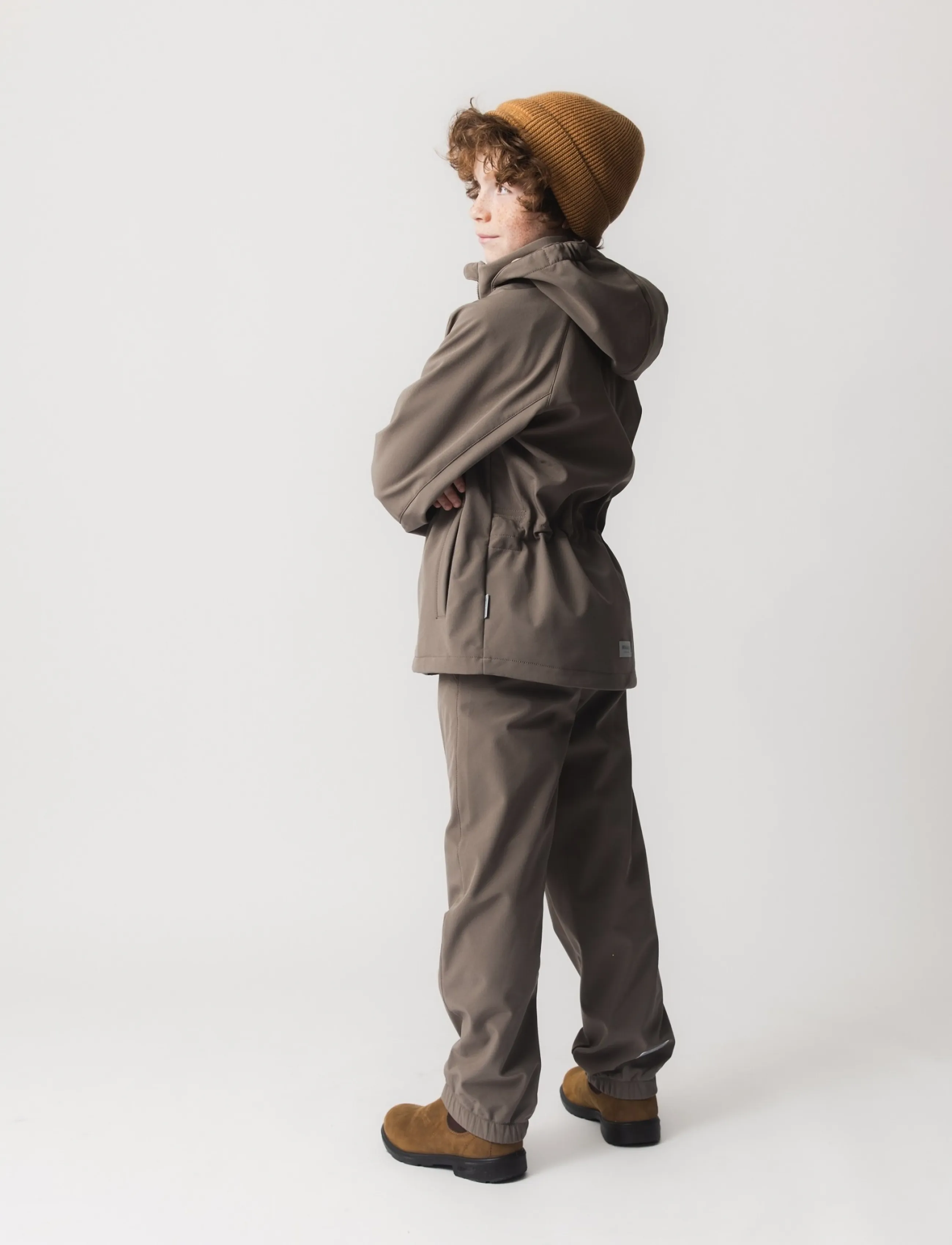 MINI A TURE - MATADEN softshell jacket. GRS - softshell-joped - morel grey - 5
