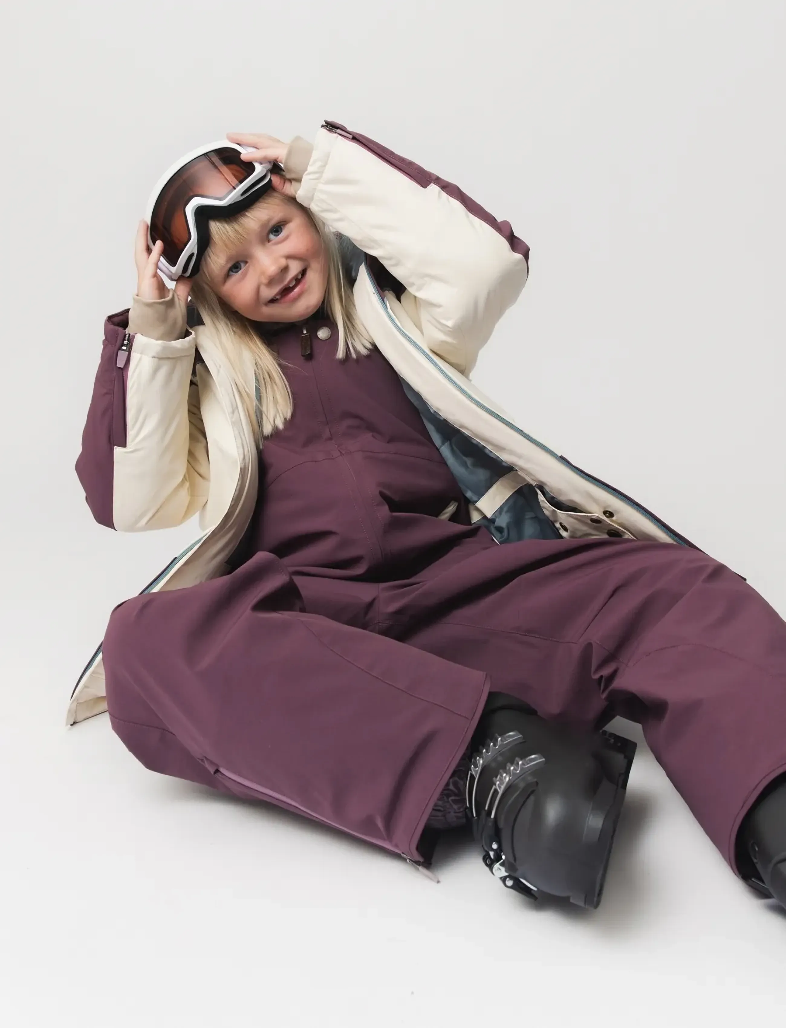 MINI A TURE - MATADANE ski tech jacket. GRS - egg plant - white - 4