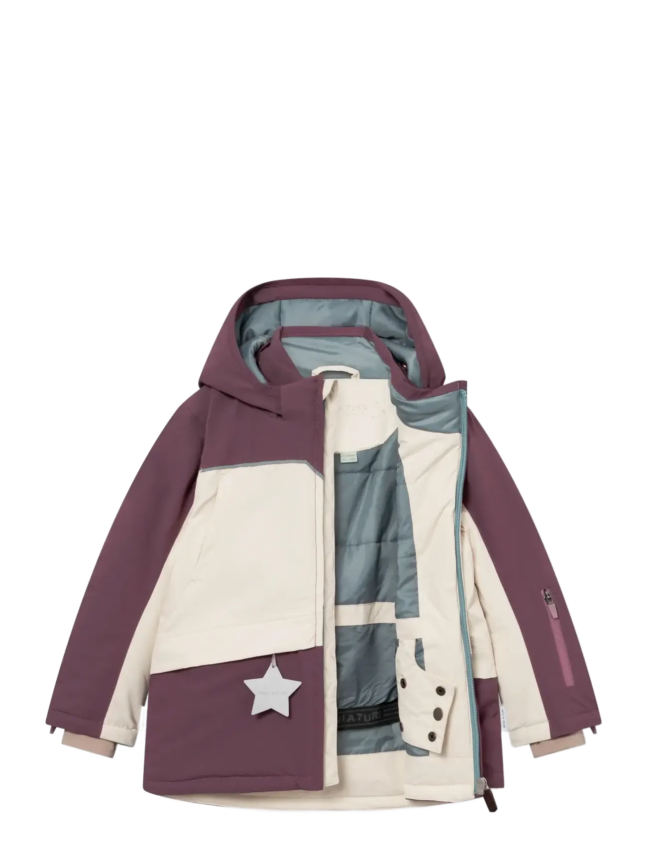 MINI A TURE - MATADANE ski tech jacket. GRS - egg plant - white - 3