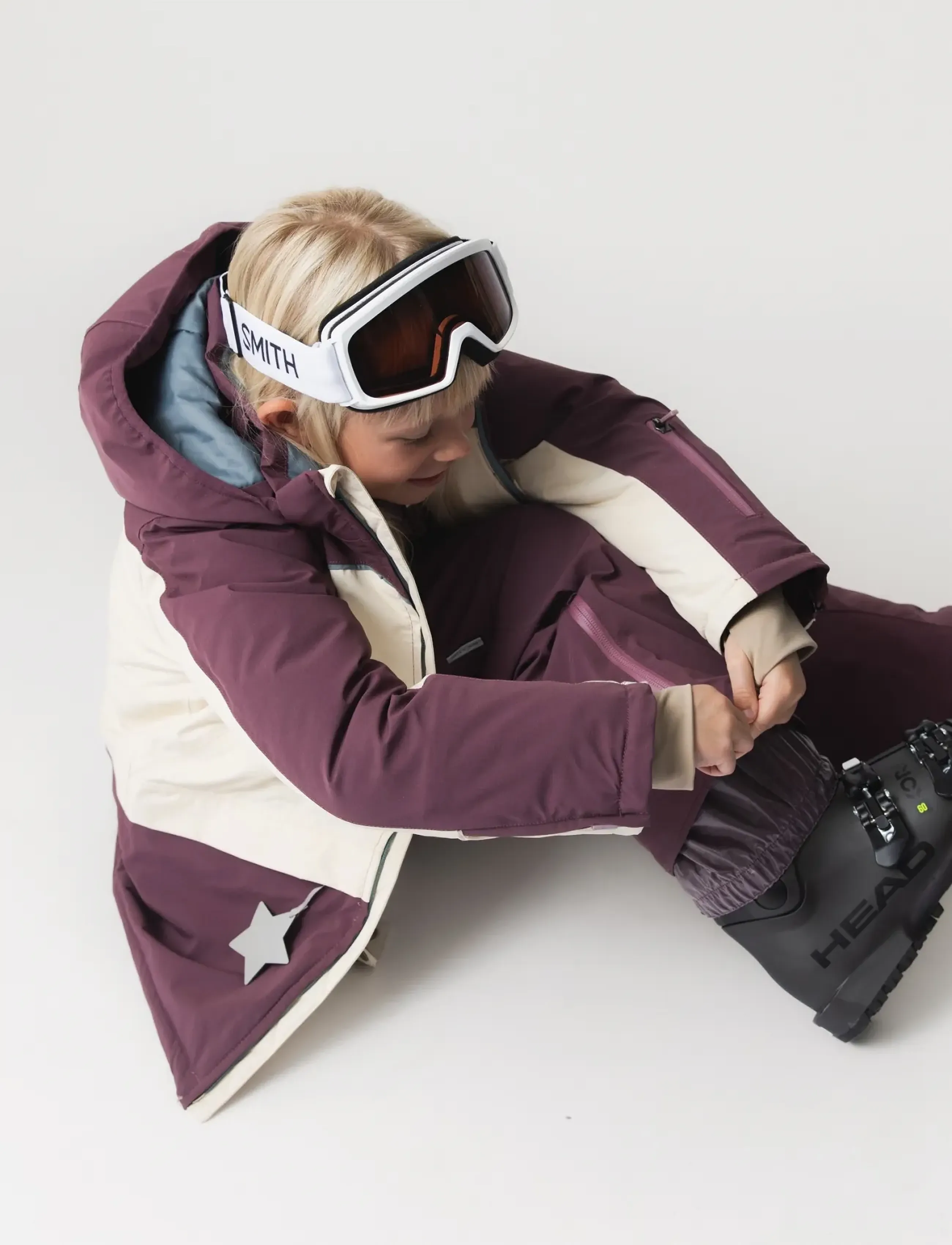MINI A TURE - MATADAL ski tech pants. GRS - egg plant - white - 4