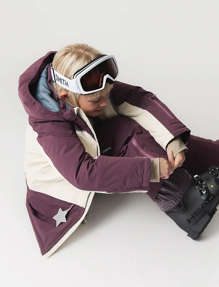 MINI A TURE - MATADAL ski tech pants. GRS - egg plant - white - 4