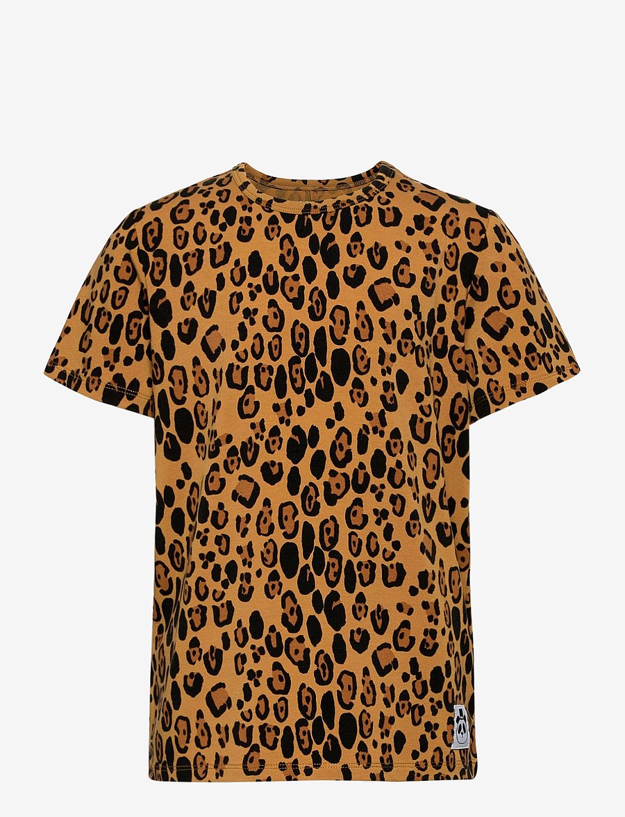 Mini Rodini - Basic leopard ss tee - t-shirts à manches courtes - beige - 0