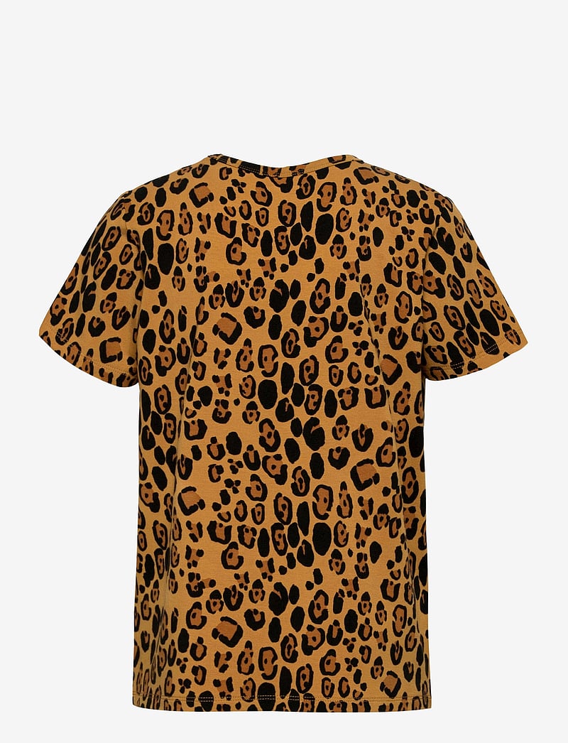 Mini Rodini - Basic leopard ss tee - marškinėliai trumpomis rankovėmis - beige - 1