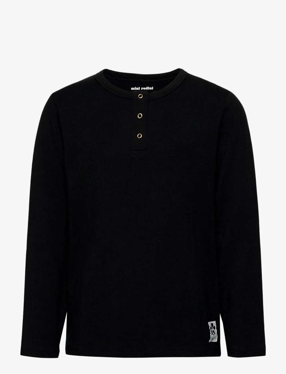 Mini Rodini - Basic grandpa - långärmade t-shirts - black - 0