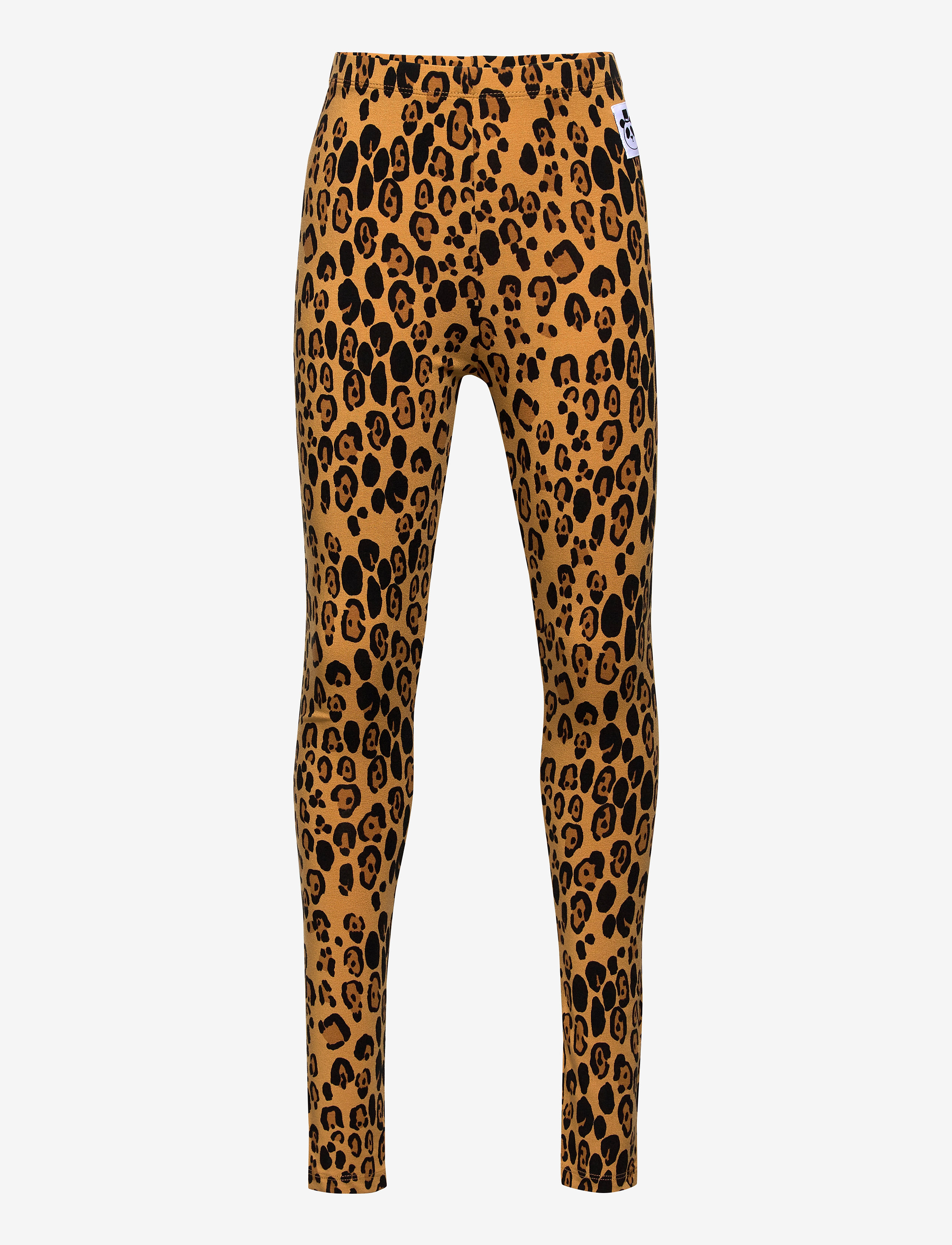 Mini Rodini Basic Leopard Leggings, Børn, Leopard Print Leggings, Brun, Str: 104-110