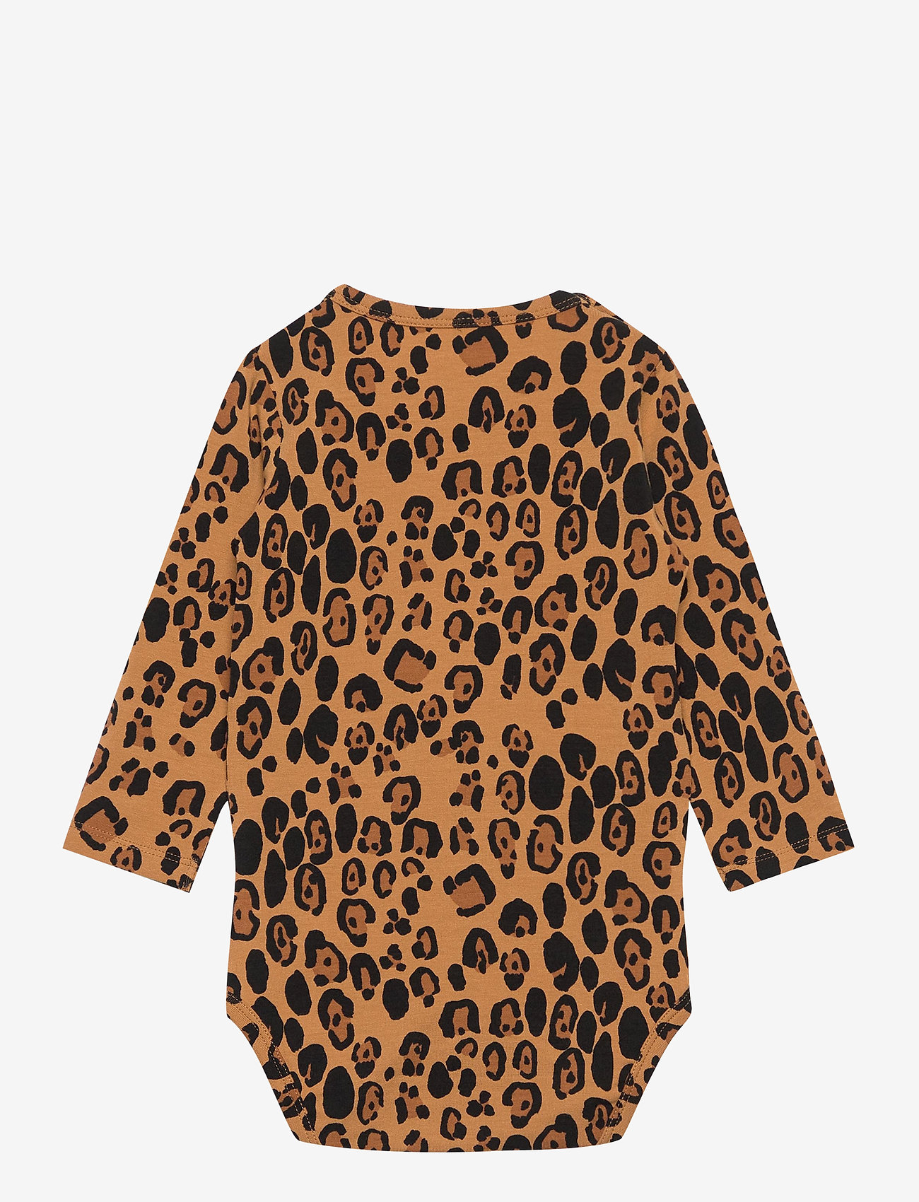Mini Rodini - Basic leopard ls body - mönstrade långärmade bodies - beige - 1