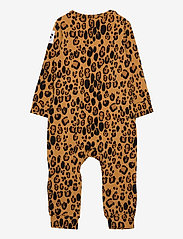 Mini Rodini - Basic leopard jumpsuit baby - ilgomis rankovėmis - beige - 1