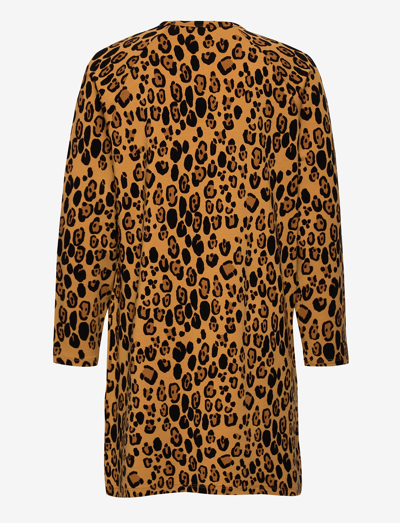 Mini Rodini - Basic leopard ls dress - langärmelige freizeitkleider - beige - 1