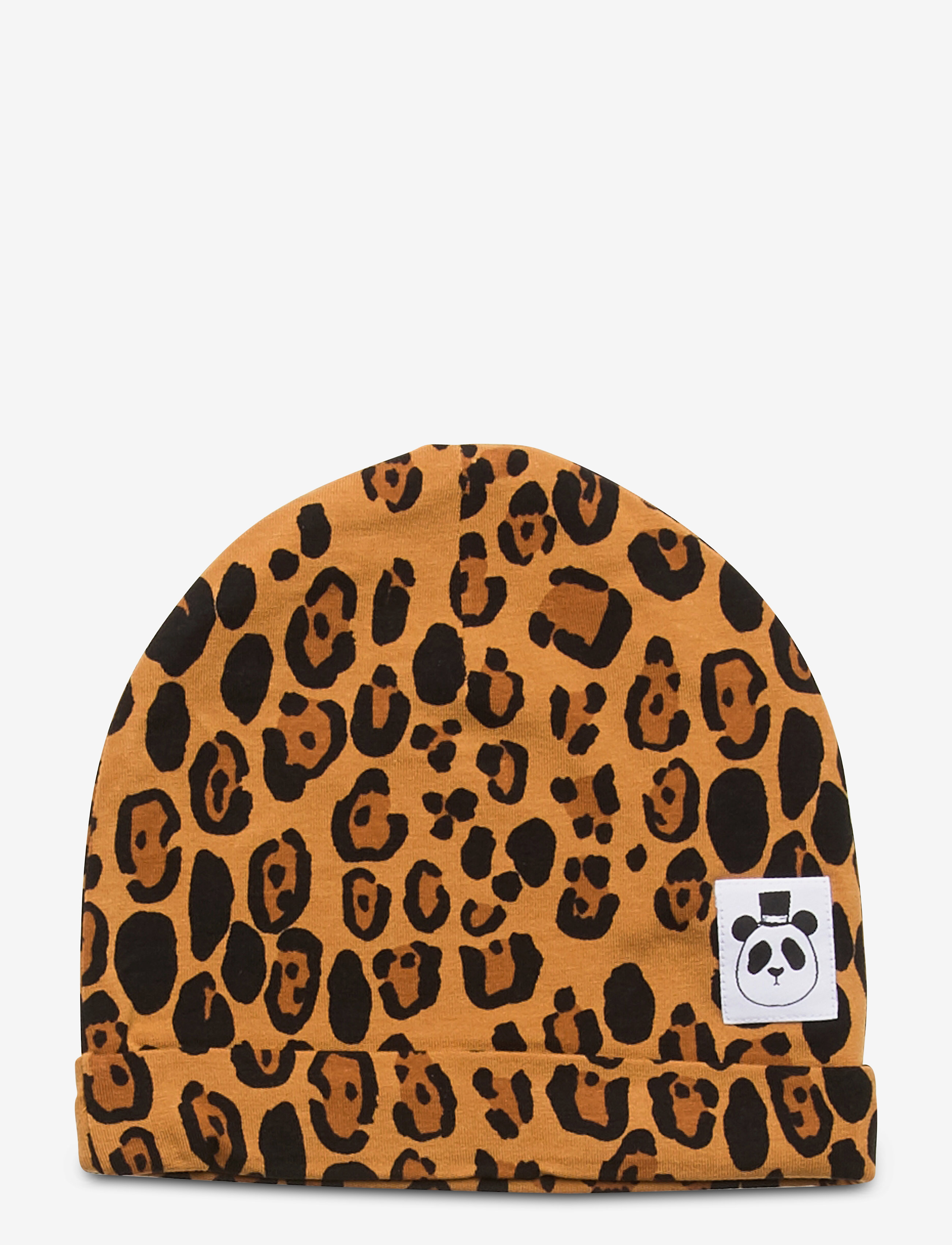 Basic leopard beanie - BEIGE