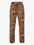 Leopard fleece trousers - BEIGE