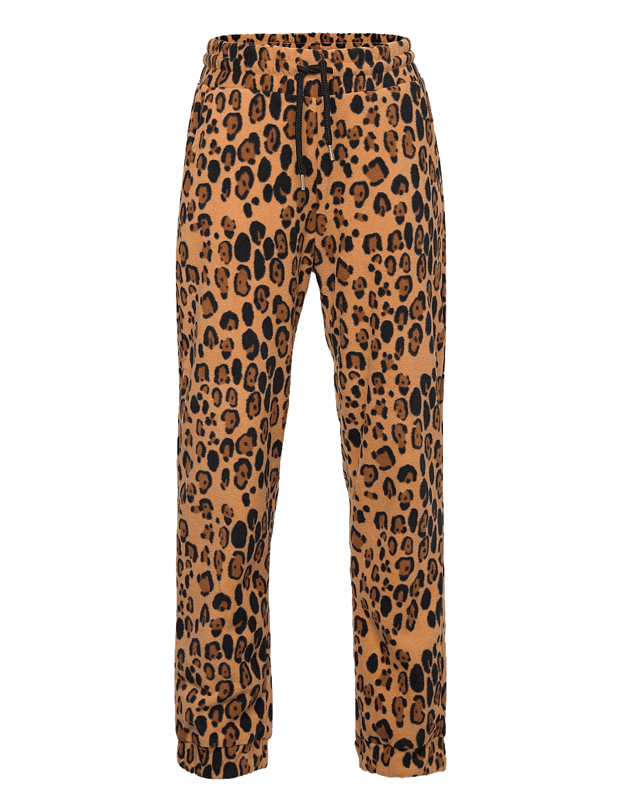 Mini Rodini - Leopard fleece trousers - fleecehosen - beige - 0