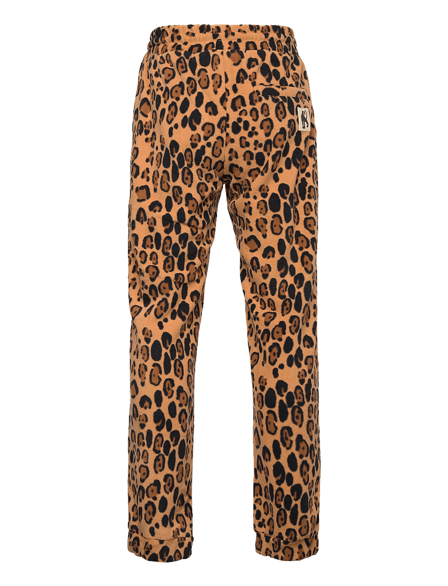Mini Rodini - Leopard fleece trousers - fleecehosen - beige - 1