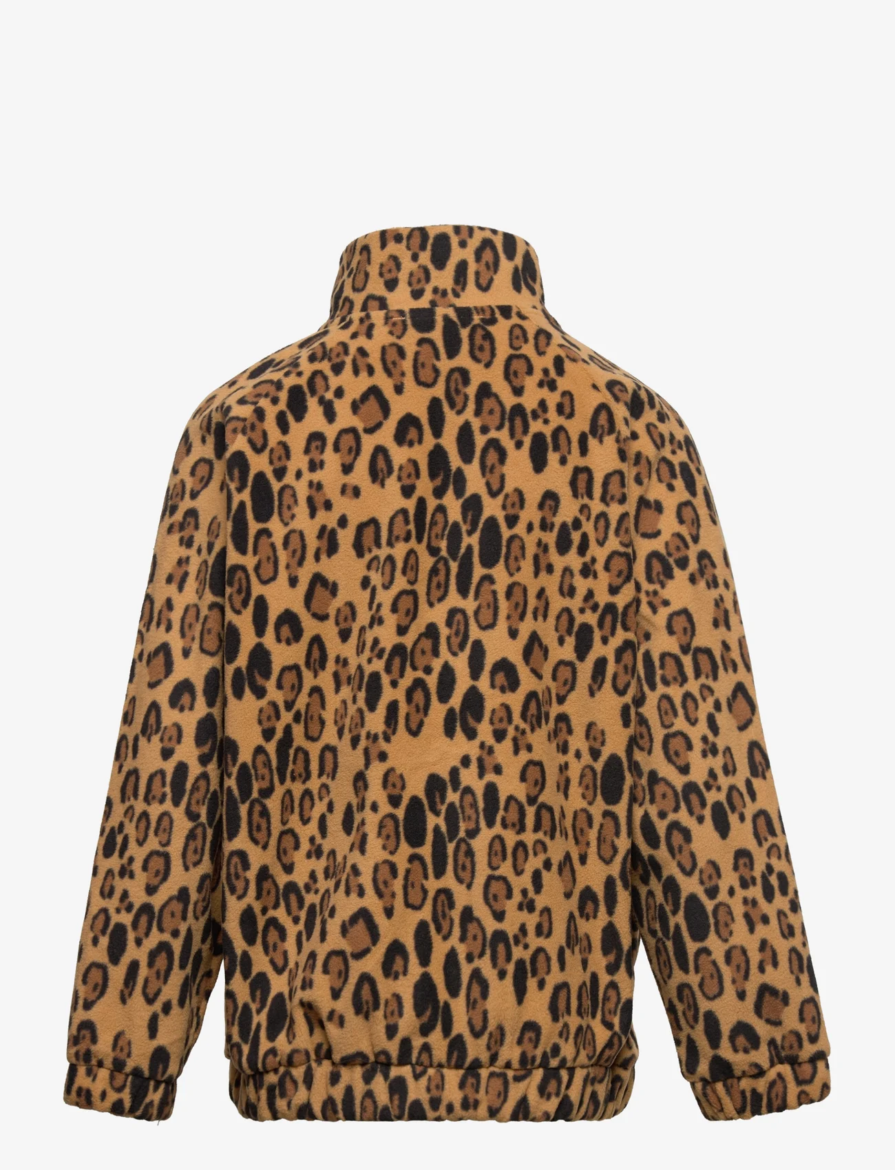 Mini Rodini - Leopard fleece jacket - multino audinio striukės - beige - 1