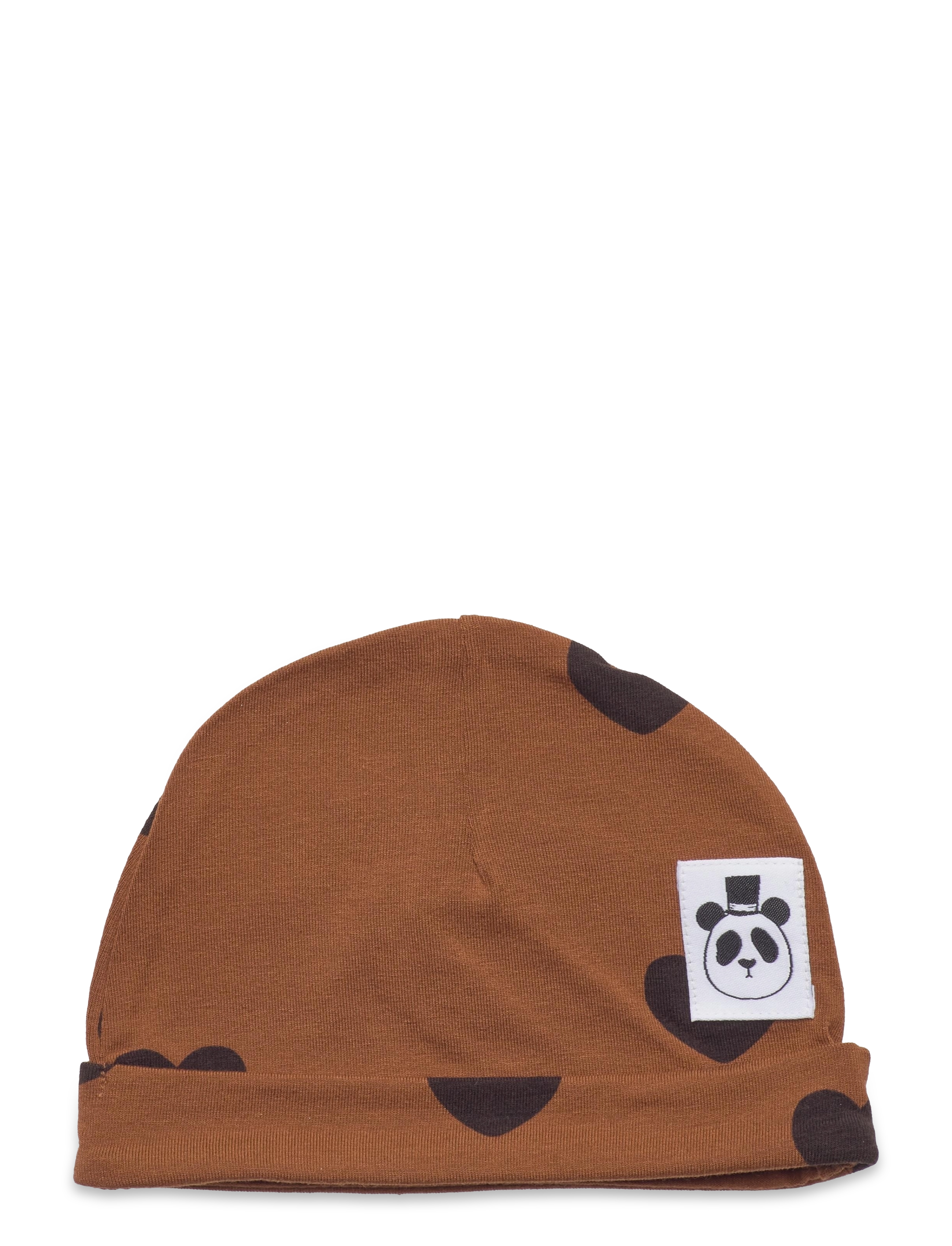 MINI RODINI Basic Hearts Baby Pudelmütze Tencel Braun - 36-38 - Kinder