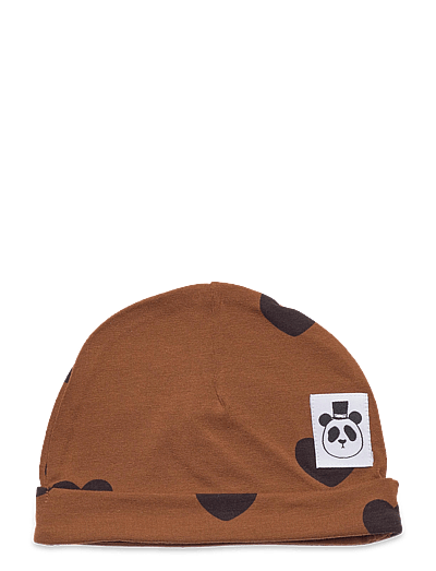 Mini Rodini Basic hearts baby beanie TENCEL™ - Mützen & Handschuhe - BROWN / brown