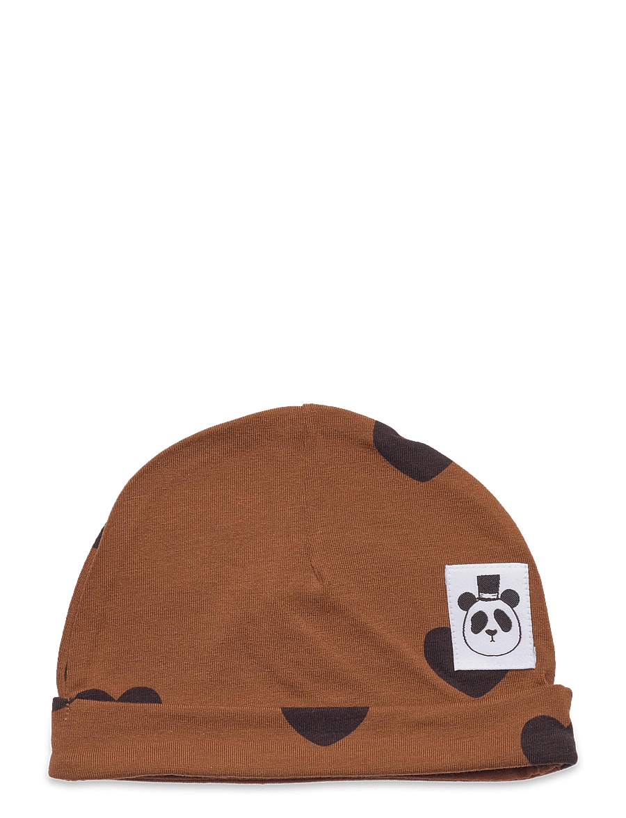 Mini Rodini - Basic hearts baby beanie TENCEL™ - babymützen - brown - 0