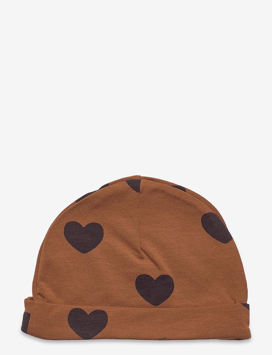 Mini Rodini - Basic hearts baby beanie TENCEL™ - babymützen - brown - 1