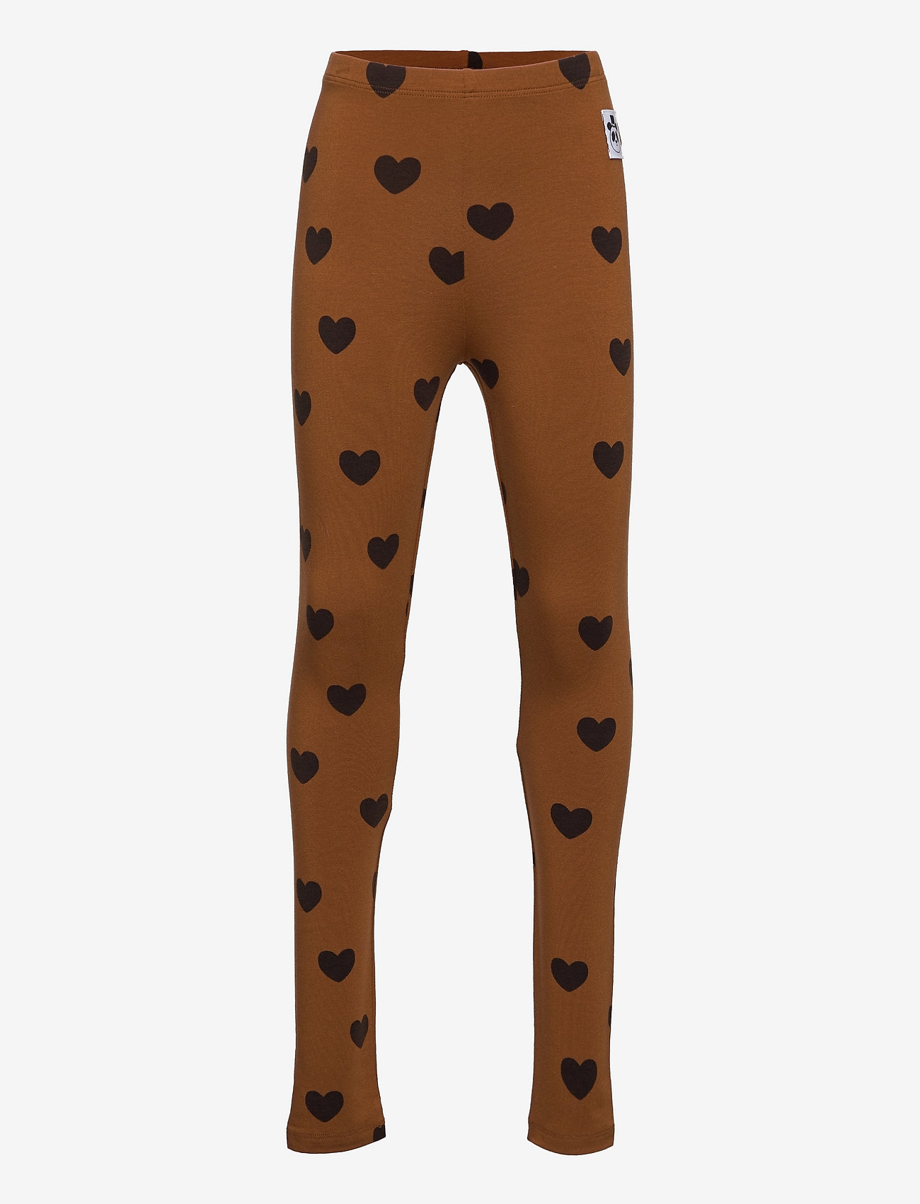 Mini Rodini - Basic hearts leggings TENCEL™ - lowest prices - brown - 0
