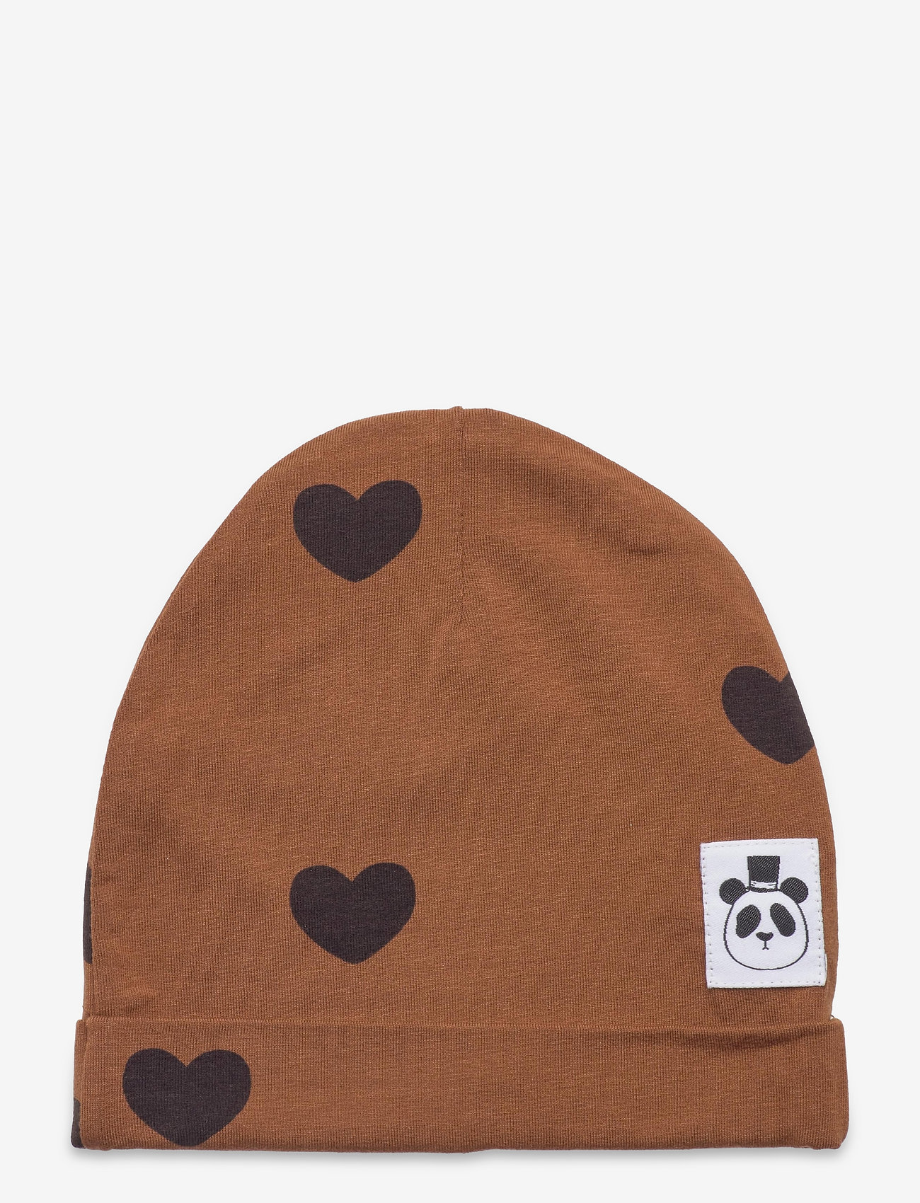 Mini Rodini - Basic hearts beanie TENCEL™ - brown - 0
