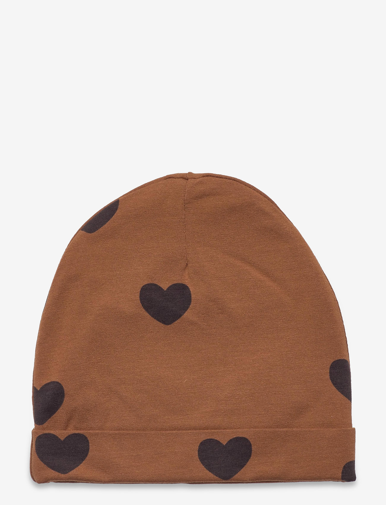 Mini Rodini - Basic hearts beanie TENCEL™ - brown - 1