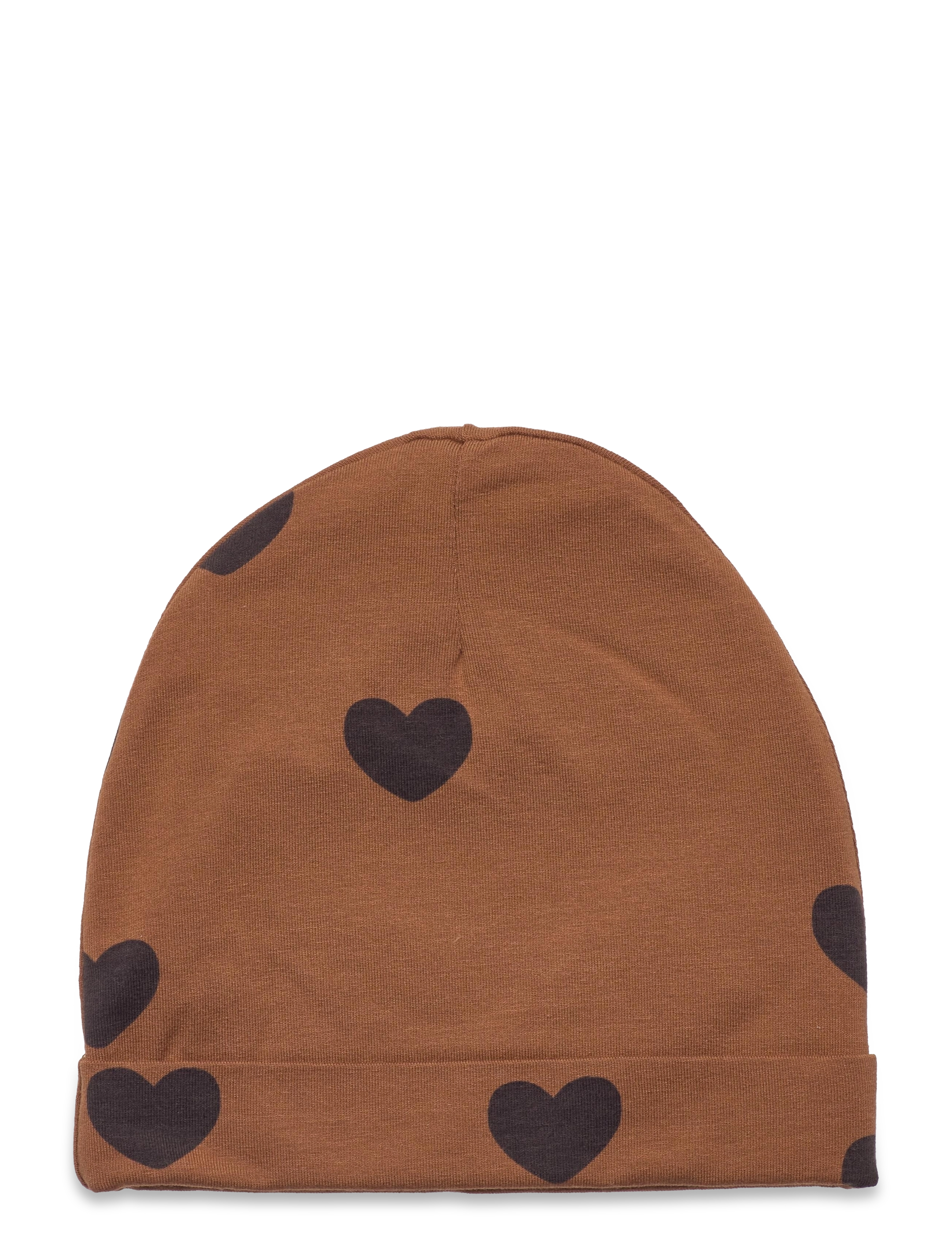 Mini Rodini - Basic hearts beanie TENCEL™ - brown - 1