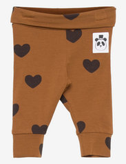 Mini Rodini - Basic hearts nb leggings TENCEL™ - laveste priser - brown - 0