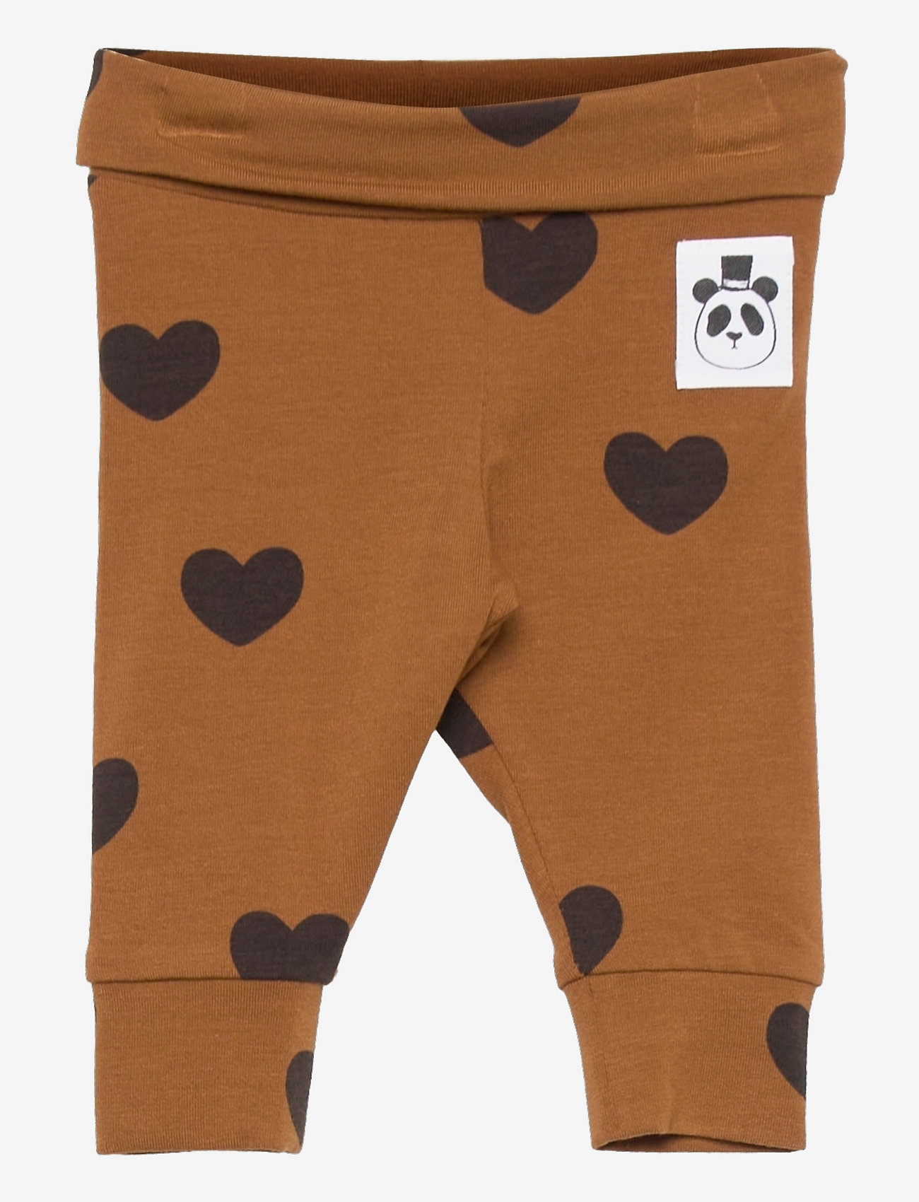 Mini Rodini - Basic hearts nb leggings TENCEL™ - brown - 0