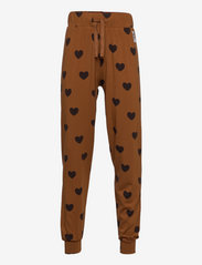 Mini Rodini - Basic hearts jersey trousers TENCEL™ - sweatpants - brown - 0