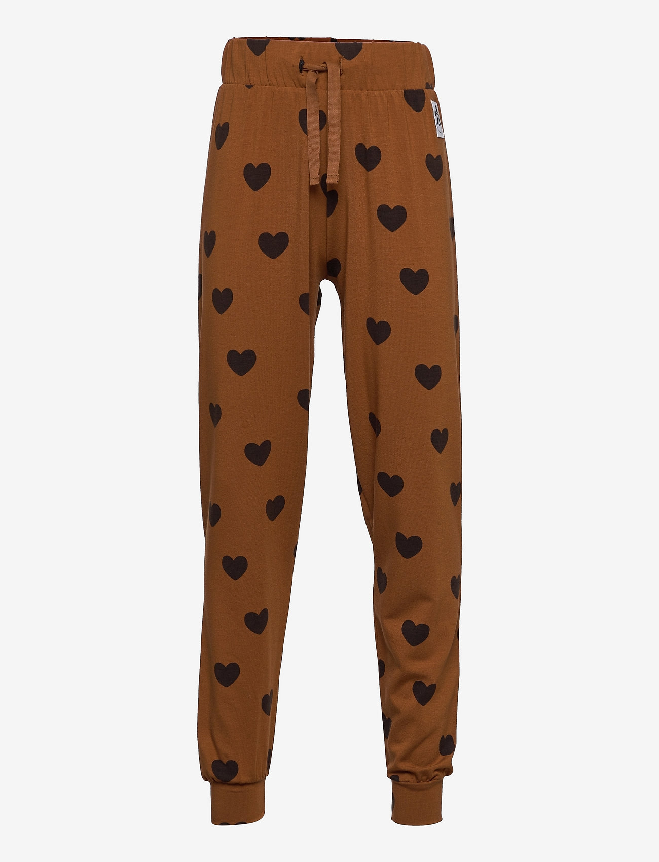 Mini Rodini - Basic hearts jersey trousers TENCEL™ - brown - 0