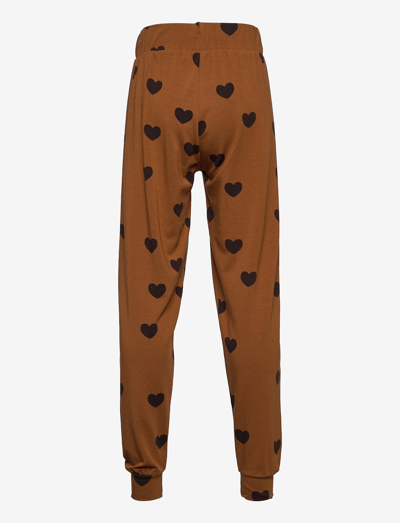 Mini Rodini - Basic hearts jersey trousers TENCEL™ - brown - 1