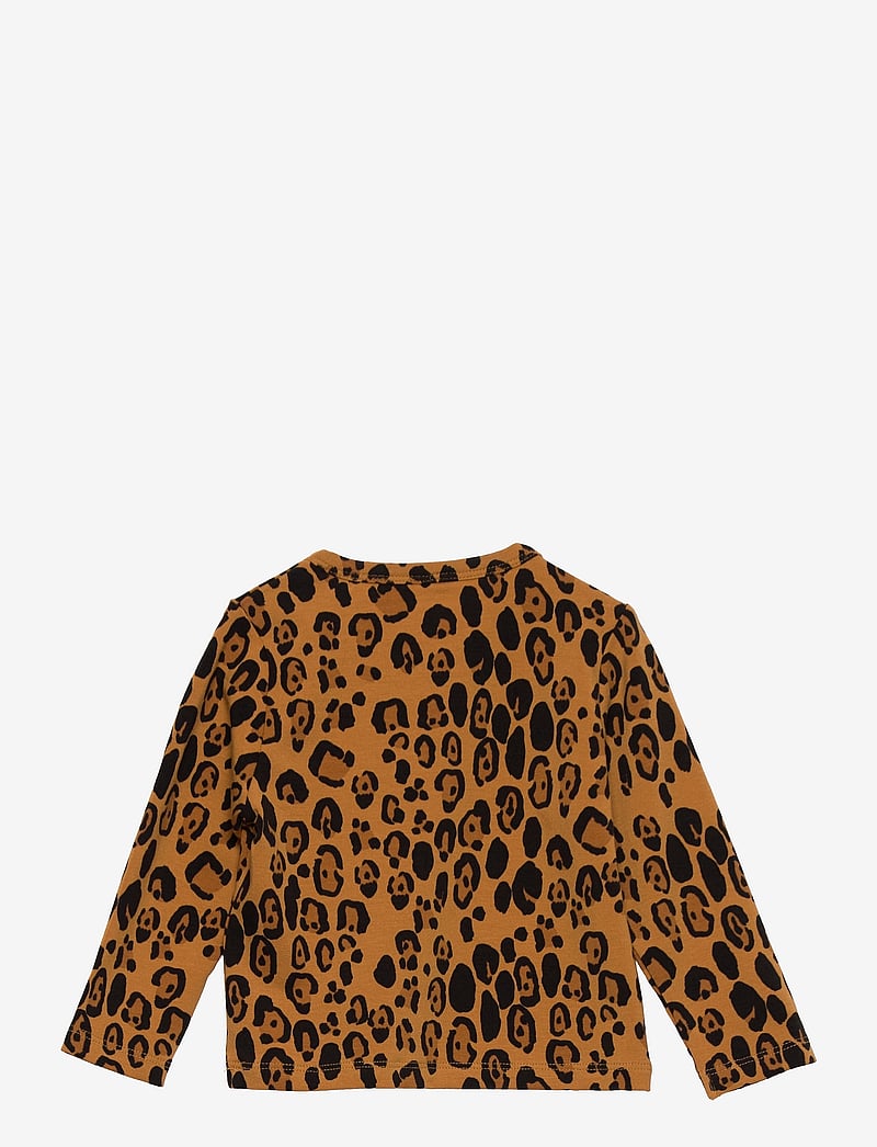 Mini Rodini - Basic leopard ls tee TENCEL™ - langärmelig - beige - 1