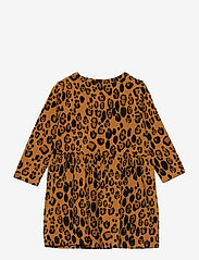 Mini Rodini - Basic leopard ls dress TENCEL™ - langärmelige babykleider - beige - 1