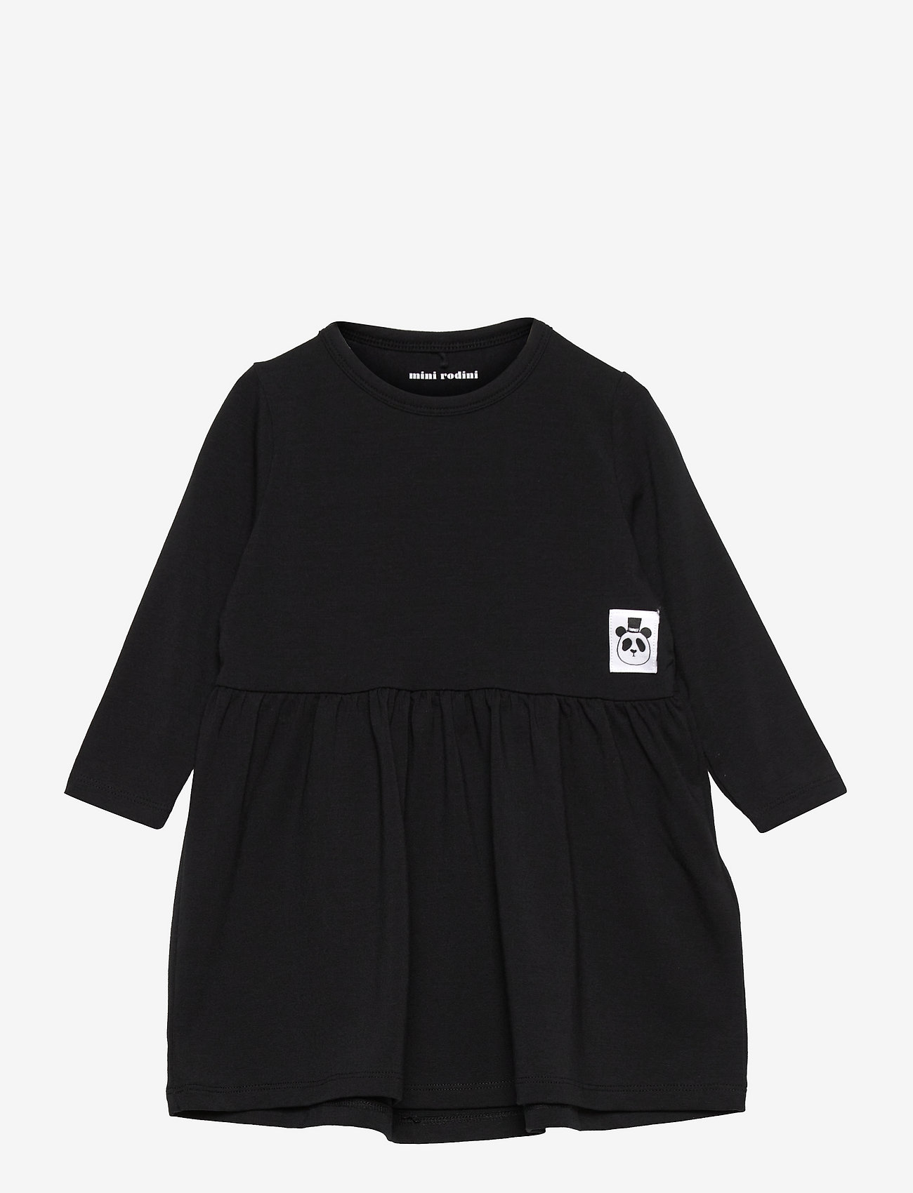 Mini Rodini - Basic ls dress TENCEL™ - langärmelige babykleider - black - 0
