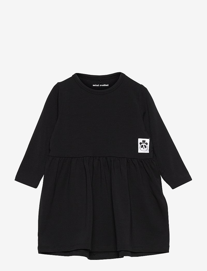 Mini Rodini - Basic ls dress TENCEL™ - langærmede babykjoler - black - 0