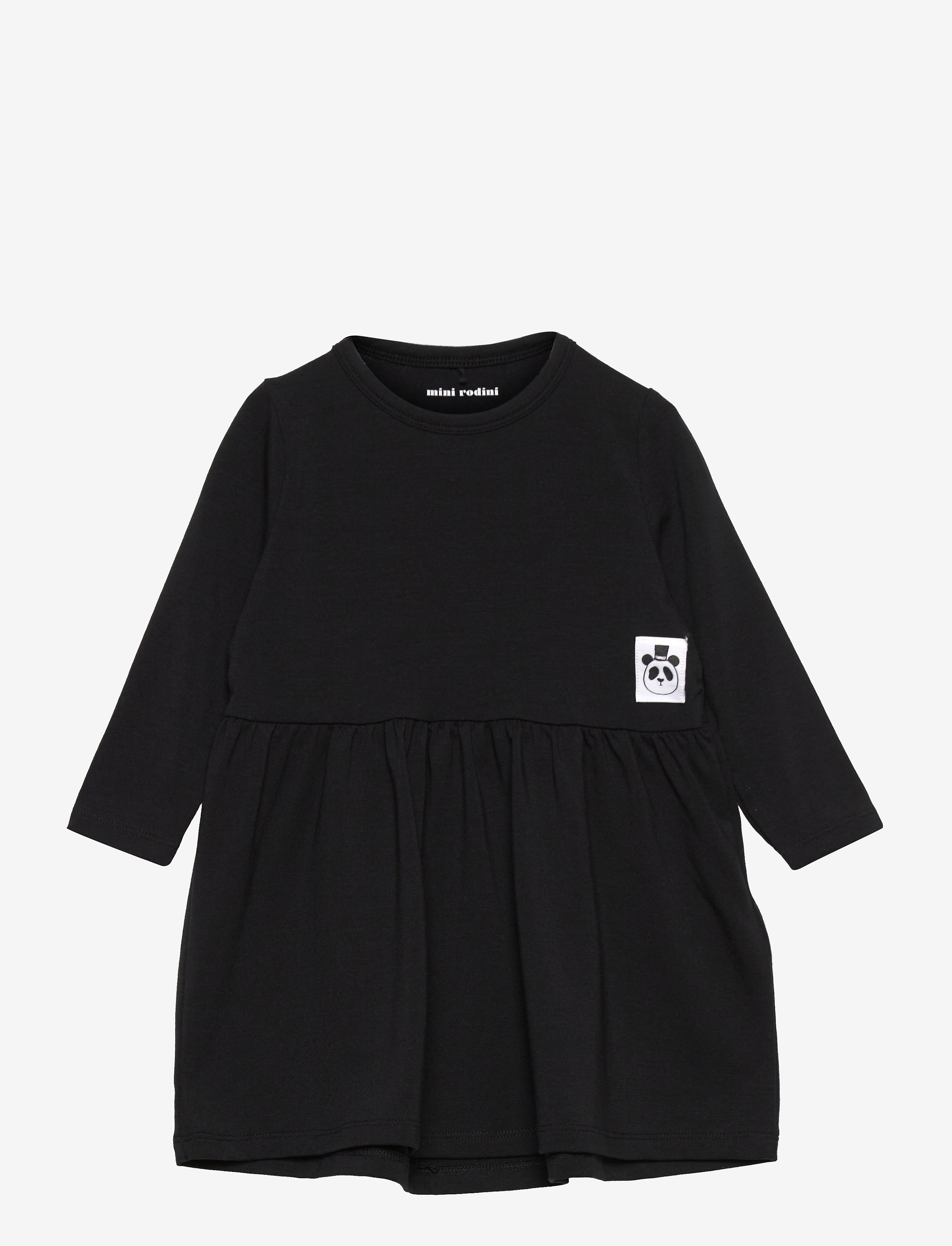 Mini Rodini Basic ls dress TENCEL™ - Kleider & Röcke - BLACK / black
