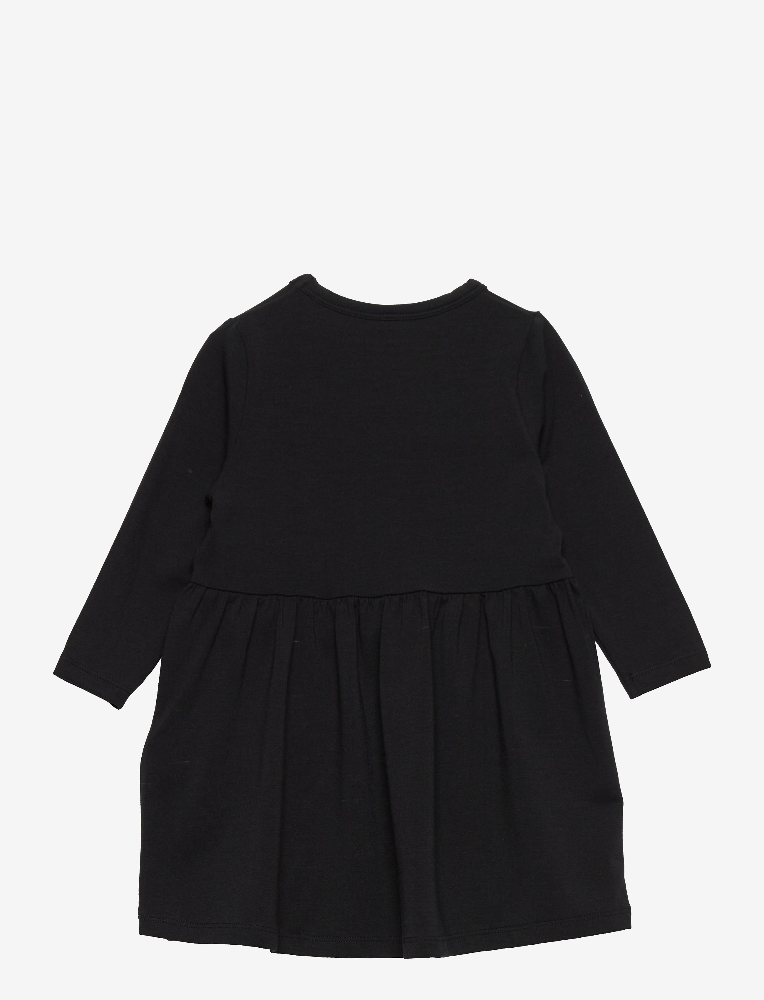 Mini Rodini - Basic ls dress TENCEL™ - långärmade vardagsklänningar - black - 1