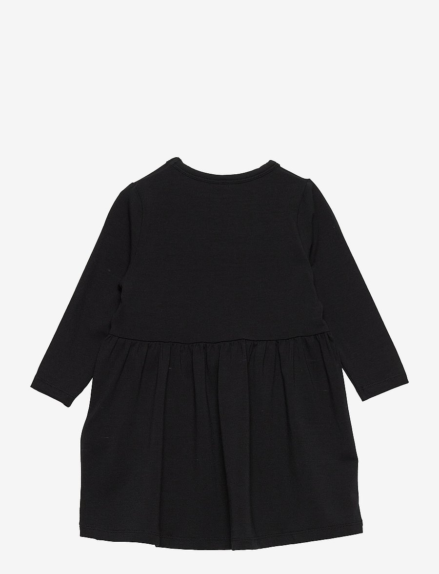 Mini Rodini - Basic ls dress TENCEL™ - långärmade babyklänningar - black - 1