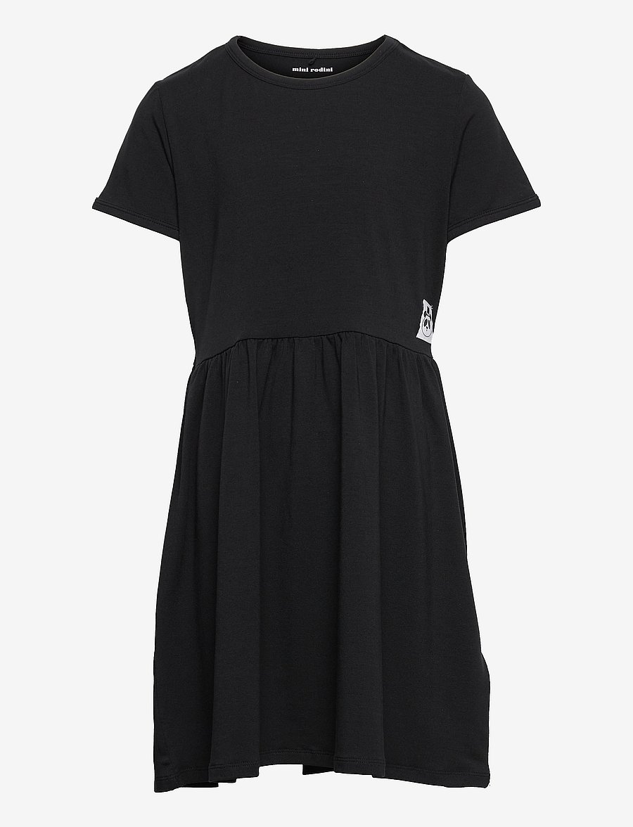 Mini Rodini - Basic ss dress TENCEL™ - kurzärmelige babykleider - black - 0