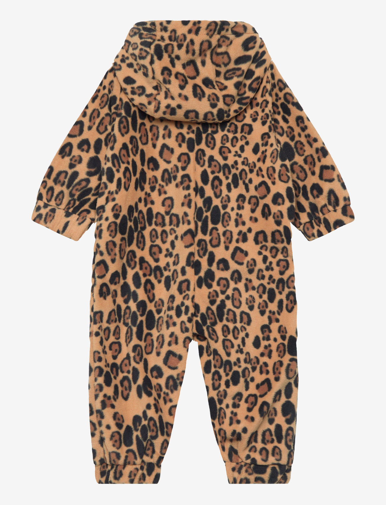 Mini Rodini - Leopard fleece onesie - fleece overalls - beige - 1
