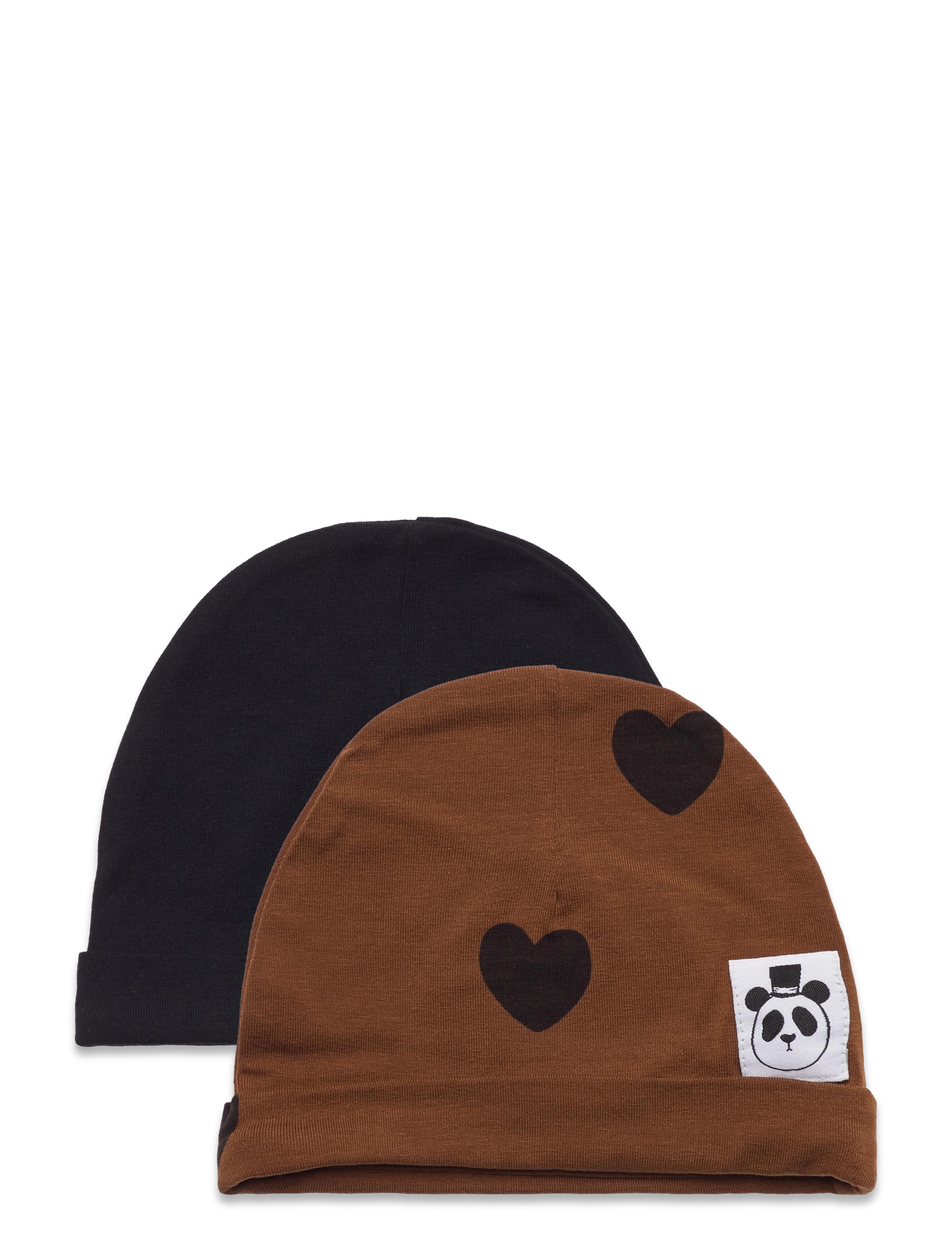 MINI RODINI Basic Hearts Baby Pudelmütze 2-Pack Patterned - 40-42 - Kinder
