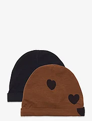 Mini Rodini - Basic hearts baby beanie 2-pack - lowest prices - multi - 1
