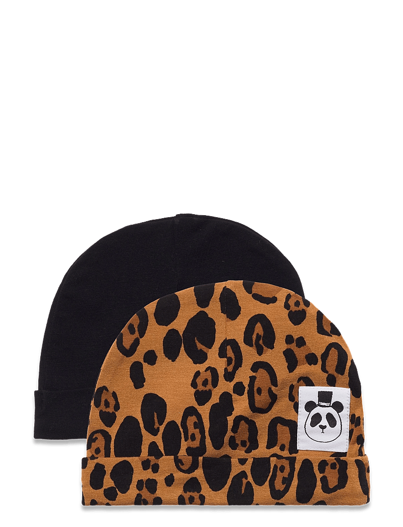 Mini Rodini - Basic leopard baby beanie 2-pack - beanies - multi - 0