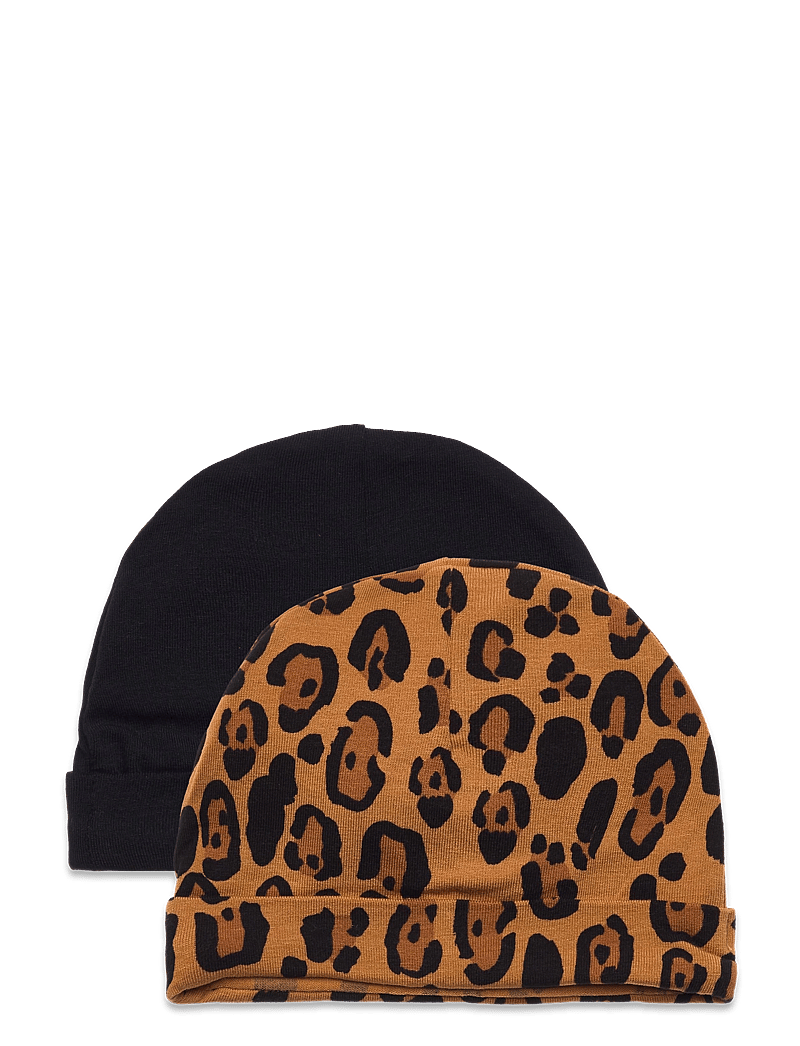 Mini Rodini - Basic leopard baby beanie 2-pack - beanies - multi - 1